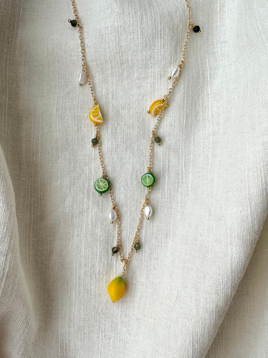 Sítrónu og lime hálsmen