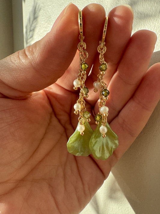 Perlur og skeljar - grænar