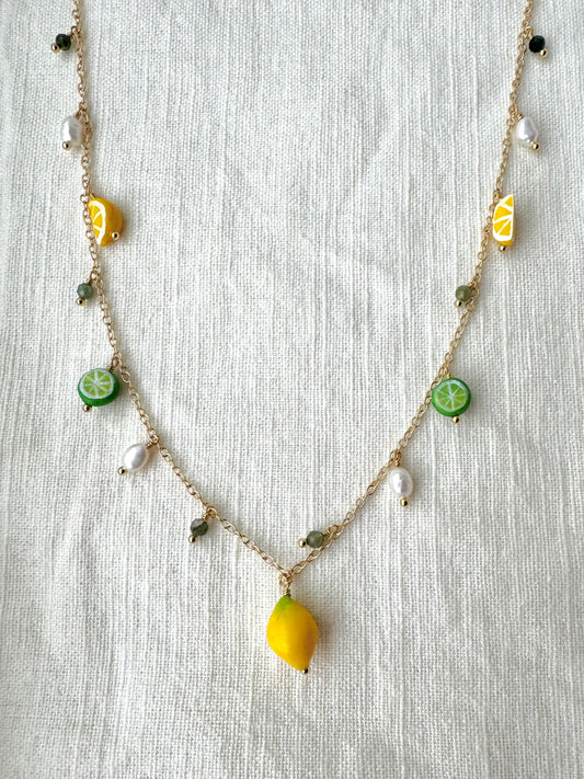 Sítrónu og lime hálsmen