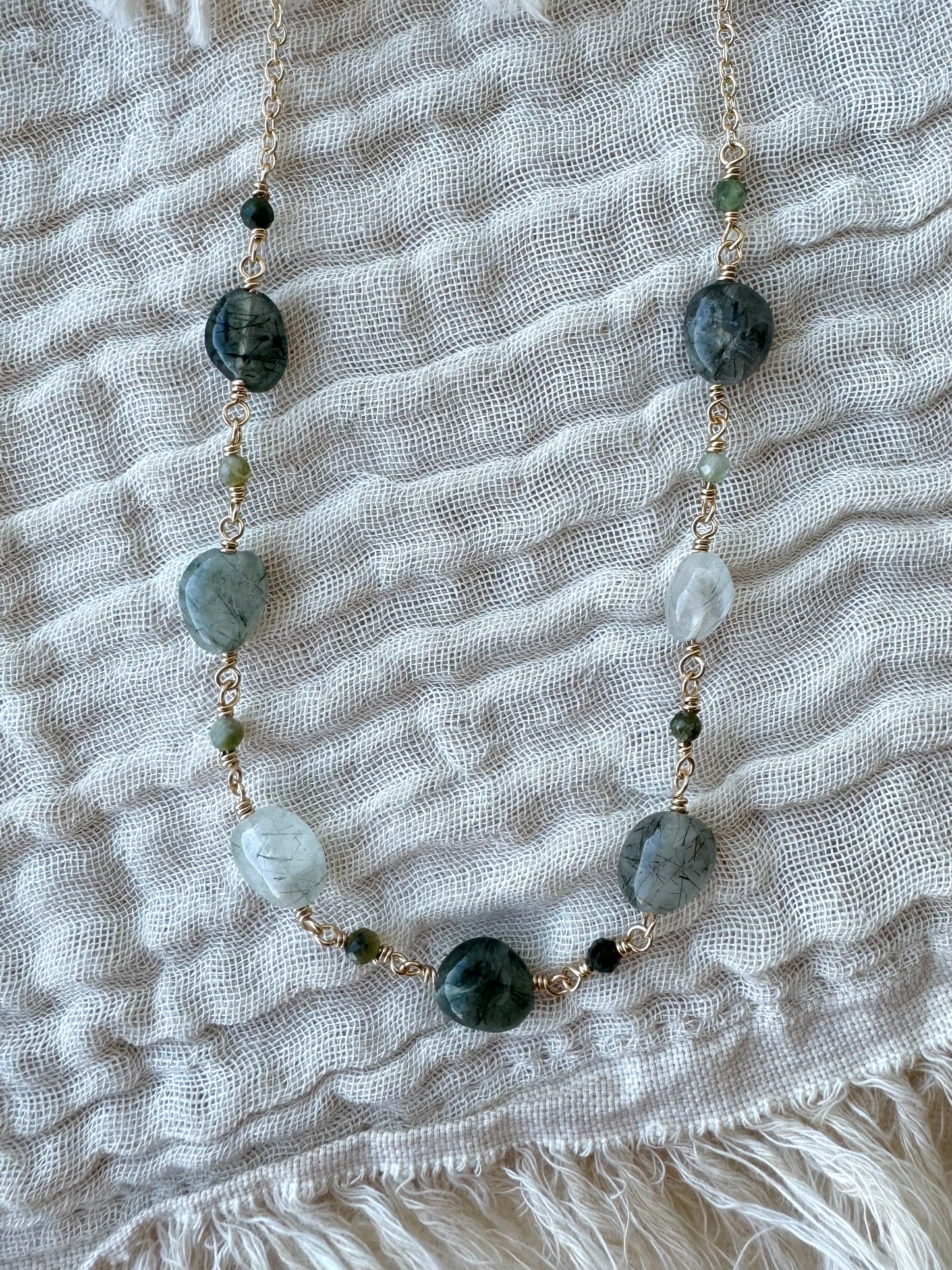 Moss Agate hálsmen