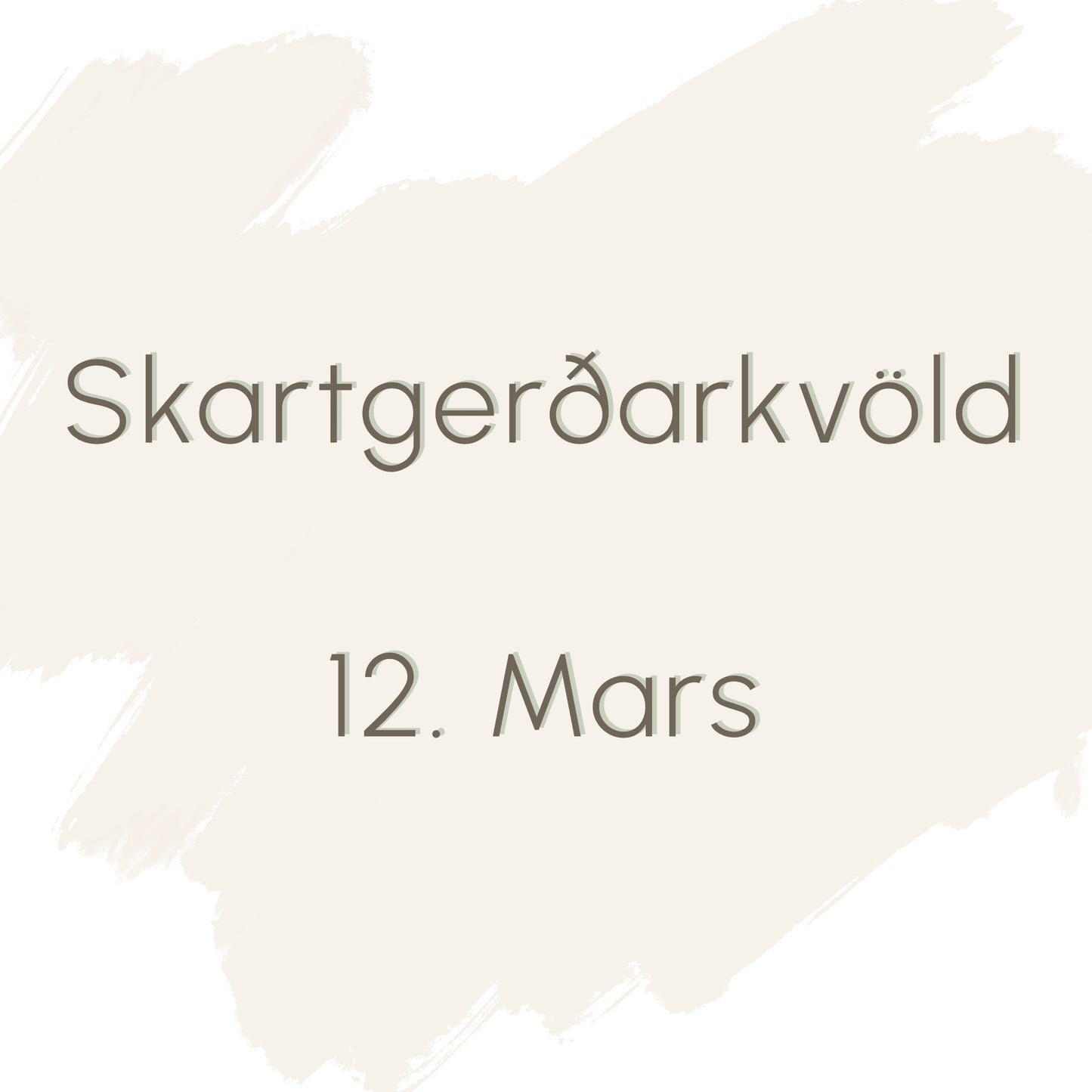 Skartgerðarkvöld 12. Mars