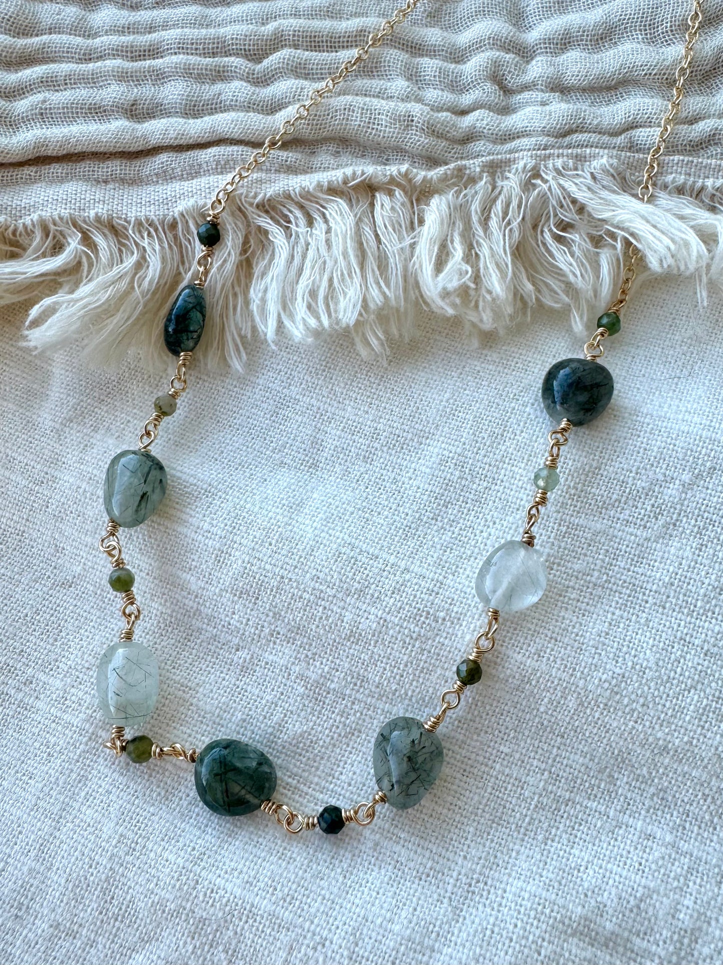Moss Agate hálsmen