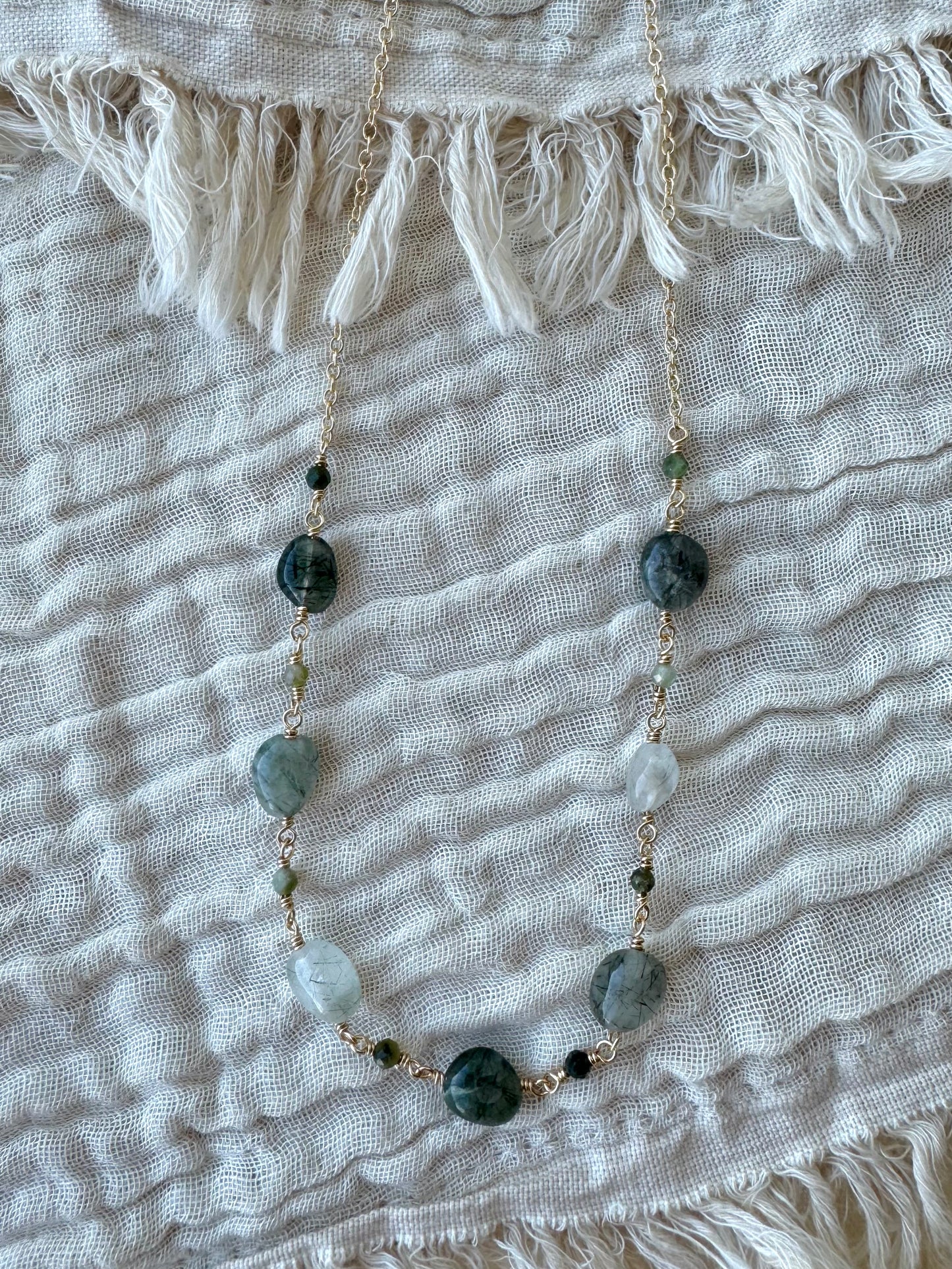 Moss Agate hálsmen