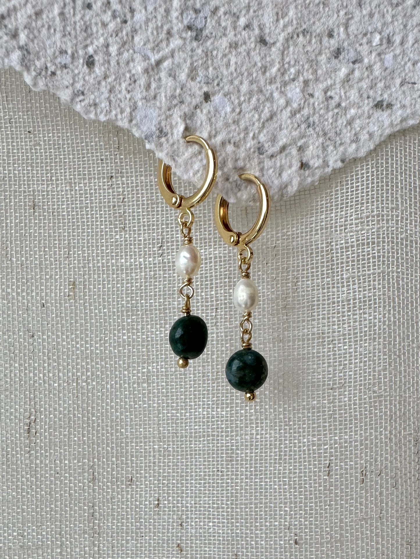Moss agate lokkar